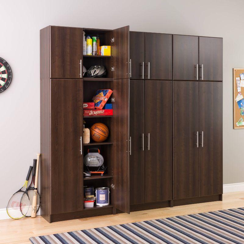 Espresso Freestanding Storage Cabinet with Adjustable Shelving