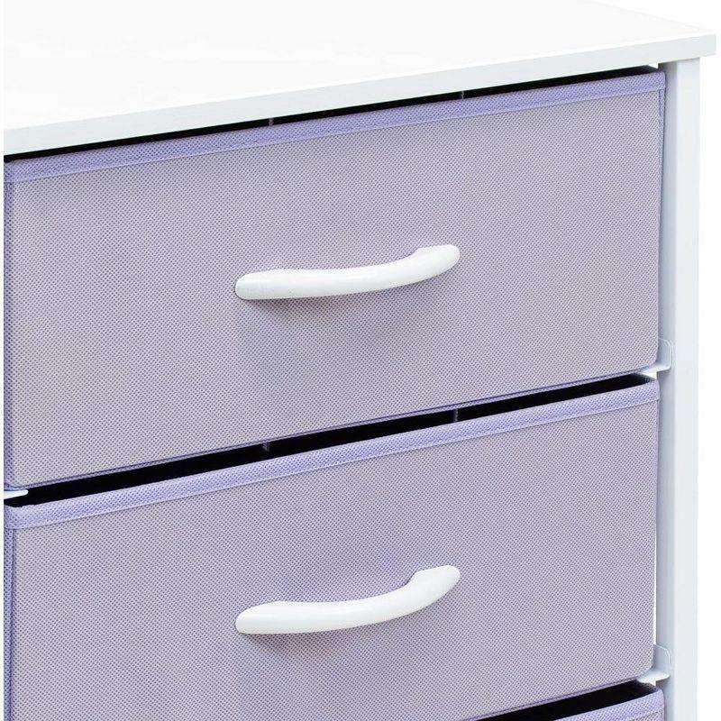 Sorbus Sorbus 3 Drawers Nightstand with Steel Frame, Wood Top & Fabric Bins
