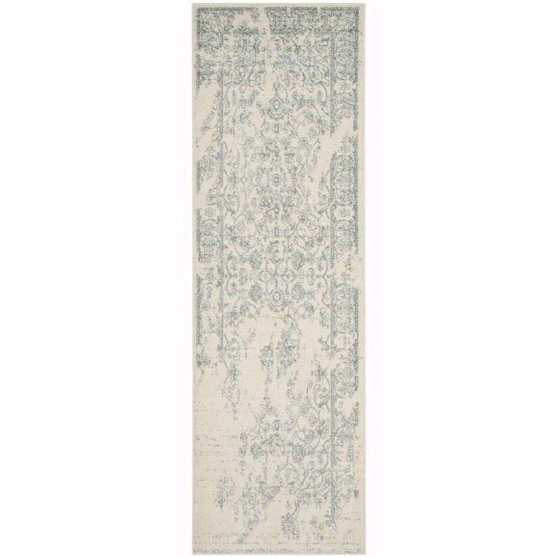 Adirondack ADR101 Power Loomed Runner Rug - Ivory/Slate - 2'6"x6' - Safavieh.