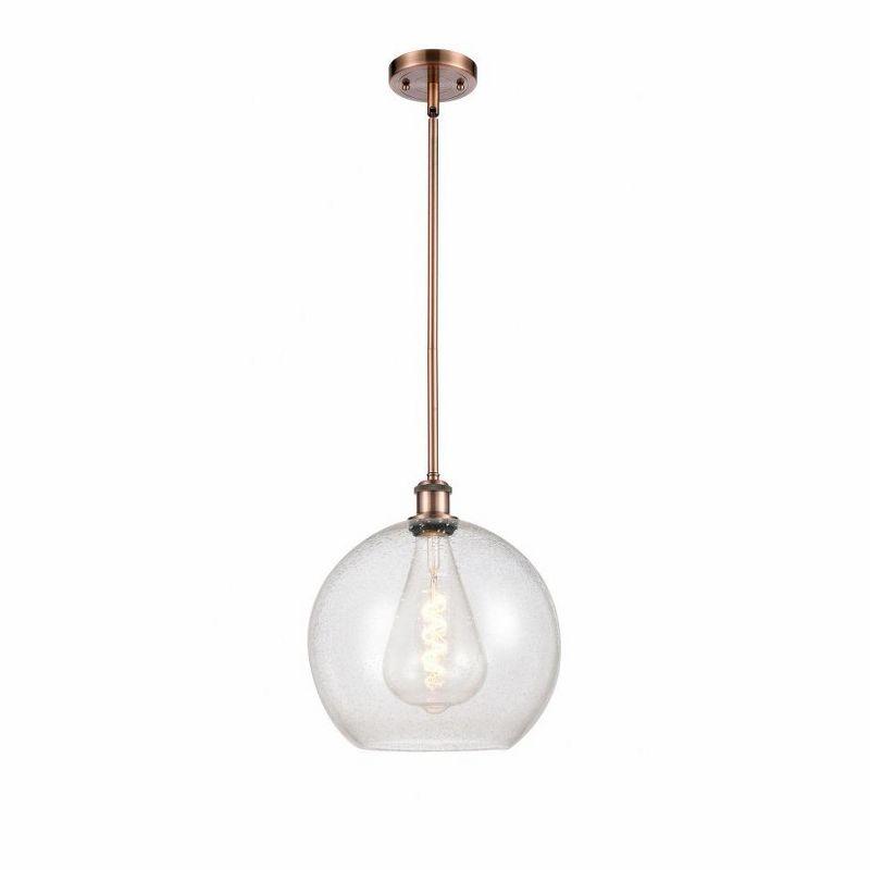 Antique Copper and Glass Mini Pendant Light