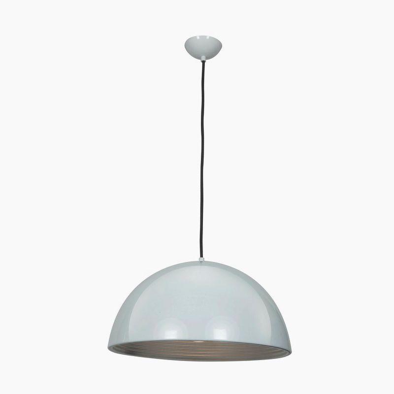 Astro Matte Black and Glossy White Bowl Pendant Light