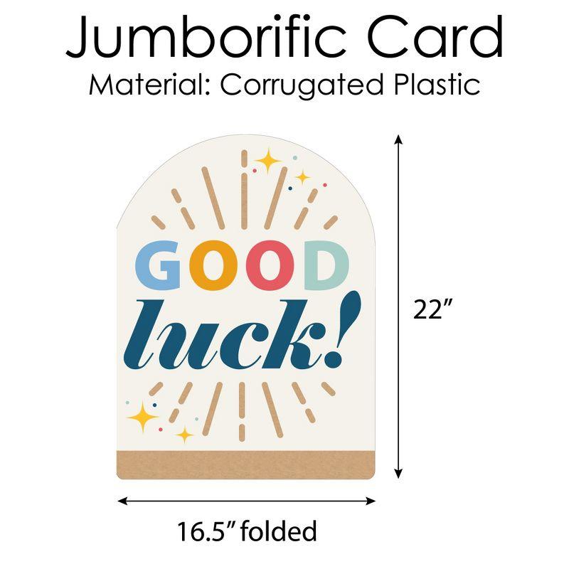 Big Dot of Happiness Good Luck - Encouragement Giant Greeting Card - Big Shaped Jumborific Card - 16.5 x 22 inches