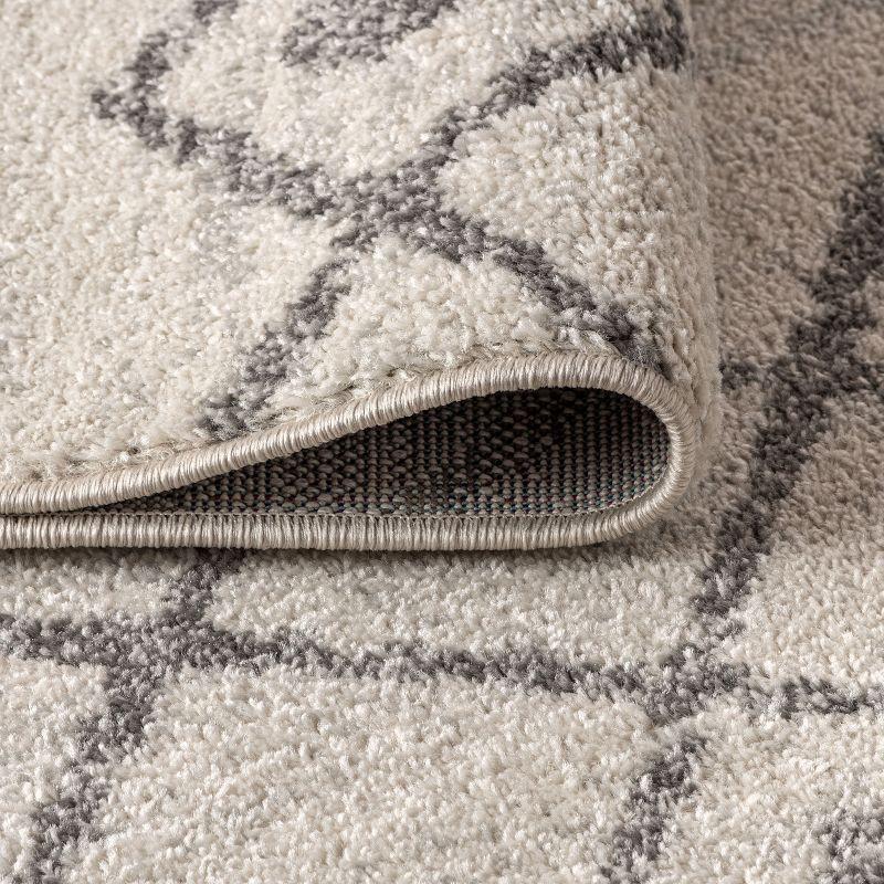 4'x6' Aksil Moroccan Beni Souk Area Rug, Cream/Gray - JONATHAN Y