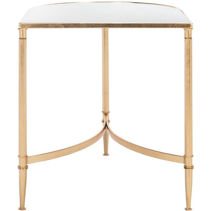 Nevin Mirror Top Gold Accent Table - Gold/Mirror - Safavieh.