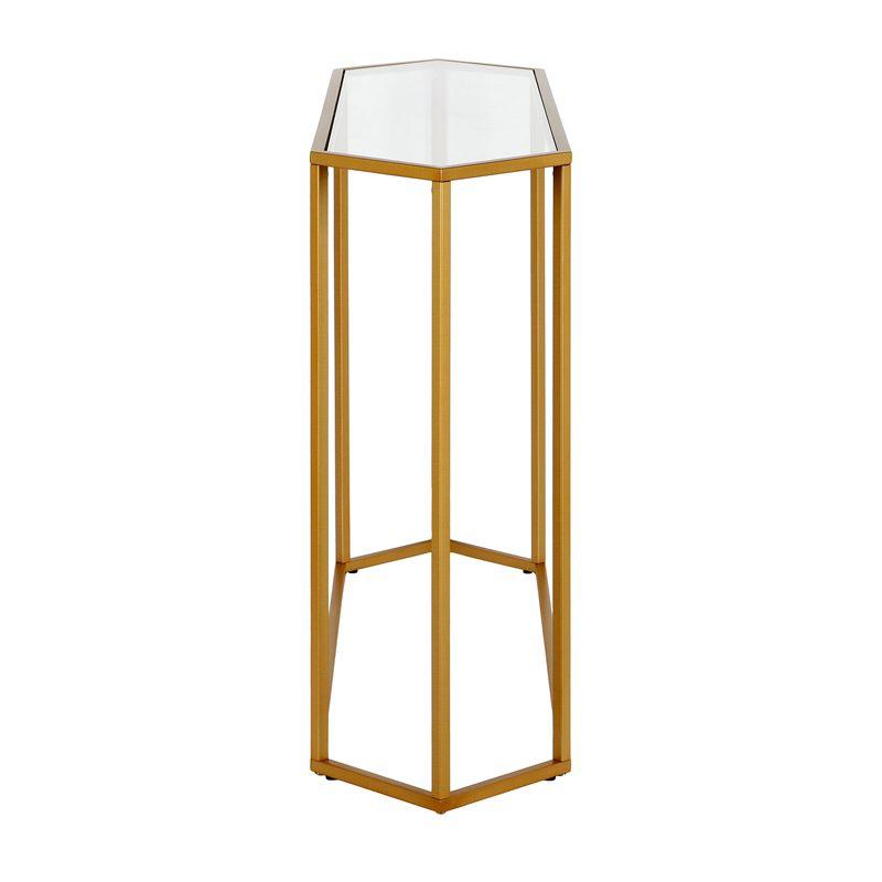 Streamlined Brass Metal Console Table - Henn&Hart