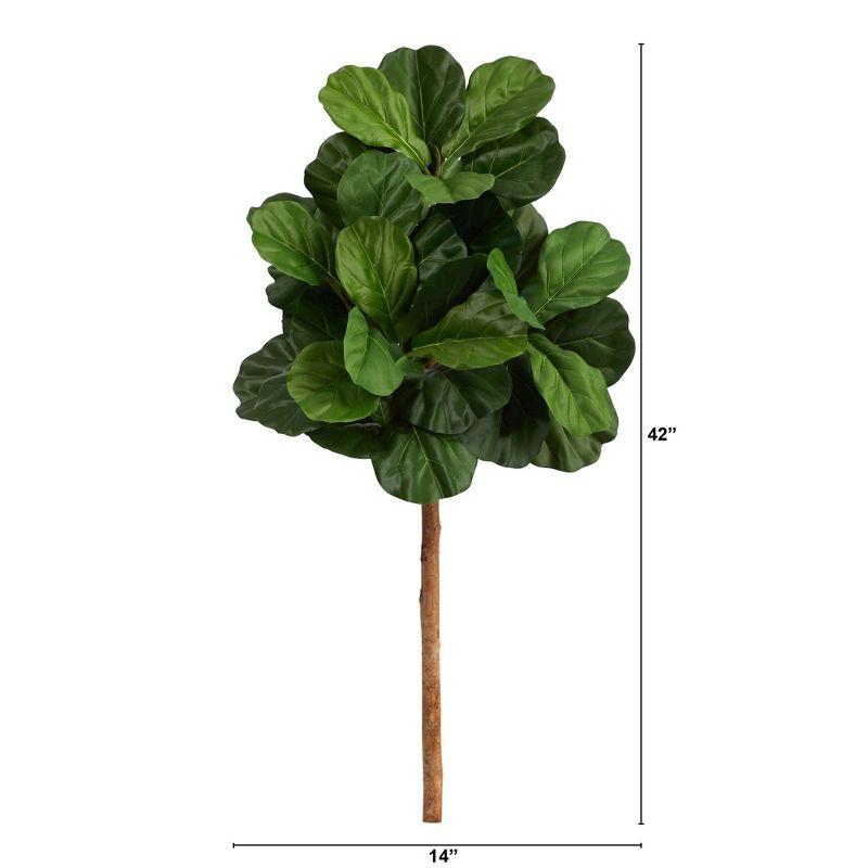 Lifelike 3.5' Fiddle Leaf Fig Artificial Tree in Plastic