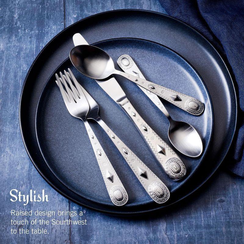 Wallace Taos 45-Piece 18/10 Stainless Steel Flatware Set, Service for 8