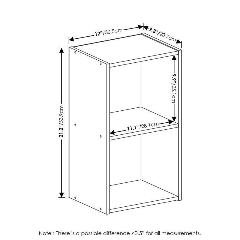 Furinno 2 Cube Storage Bookcase Multi-functional Dispaly Bookshelf Cabinet Furniture,French Oak