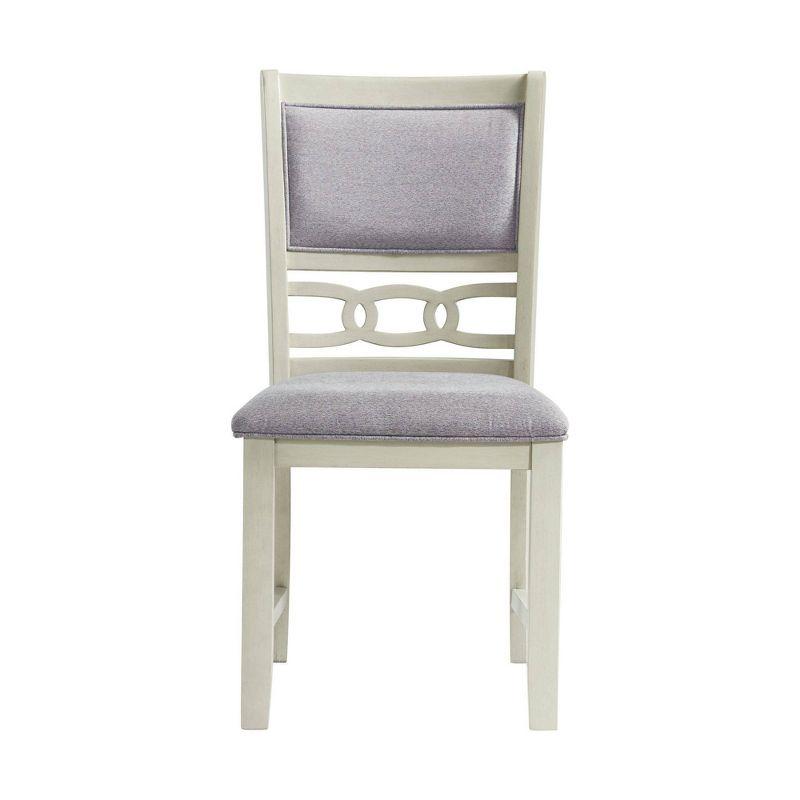 Bisque Upholstered Wood Transitional Side Chair