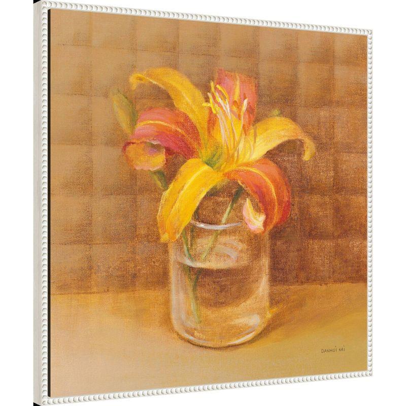 Amanti Art 30"x30" Lily in Glass by Danhui Nai Framed Canvas Wall Art Print