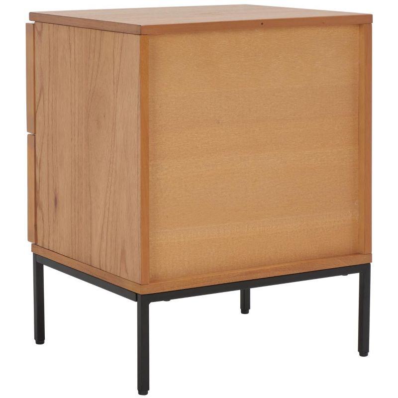 Zadie 2 Drawer Rattan Nightstand - NST5007 - Natural/Black - Safavieh