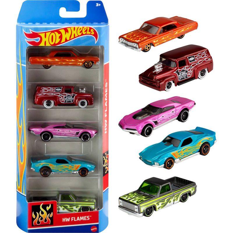 Hot Wheels Diecast  Cars -  5pk (Colors May Vary)