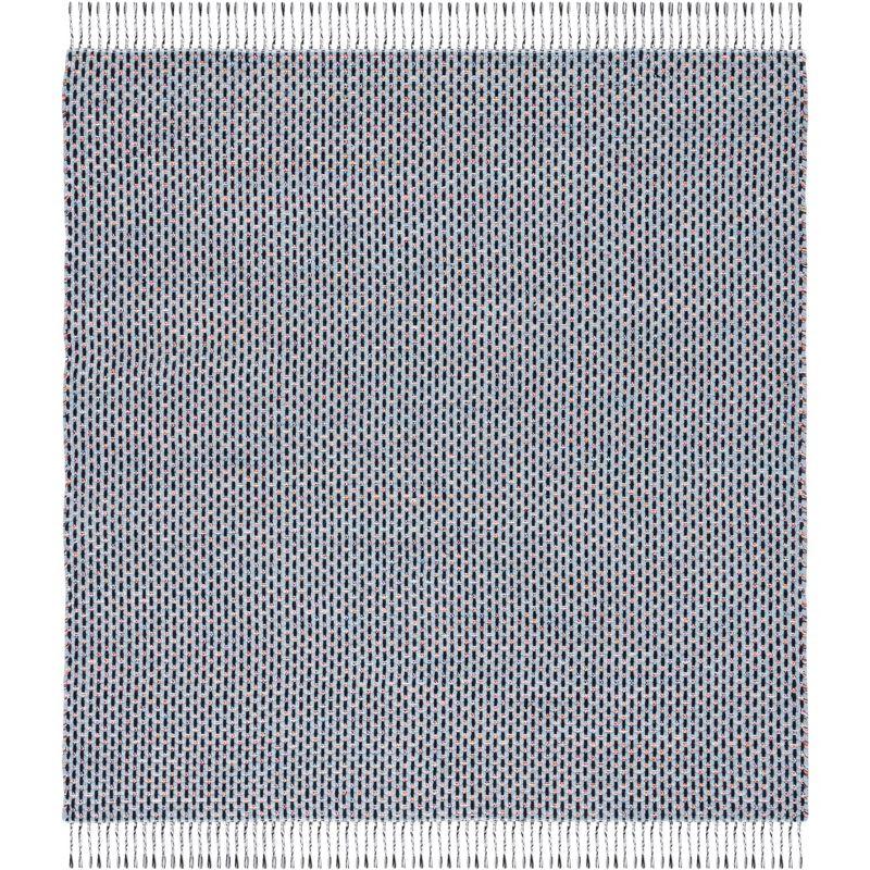 Montauk MTK475 Power Loomed Area Rug - Blue/Black - 6'x6' - Safavieh.