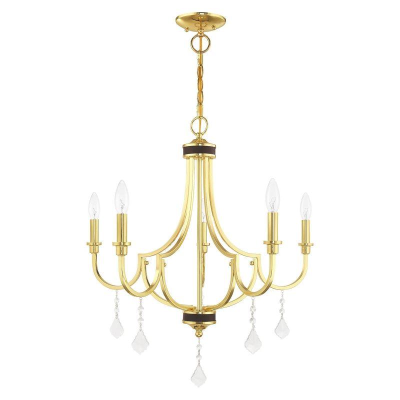 Livex Lighting Glendale 5 - Light Chandelier in  Polished Brass