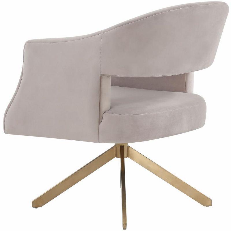 Quartz Swivel Accent Chair - SFV4736 - Pale Taupe/Gold - Safavieh Couture