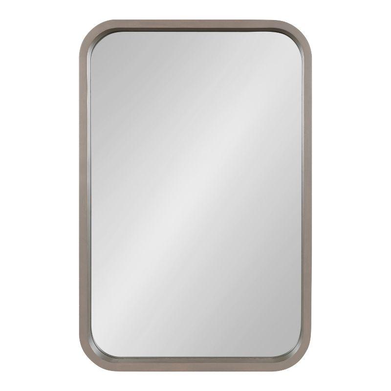 Kate and Laurel Hutton Wood Rectangle Mirror, 20x30, Gray