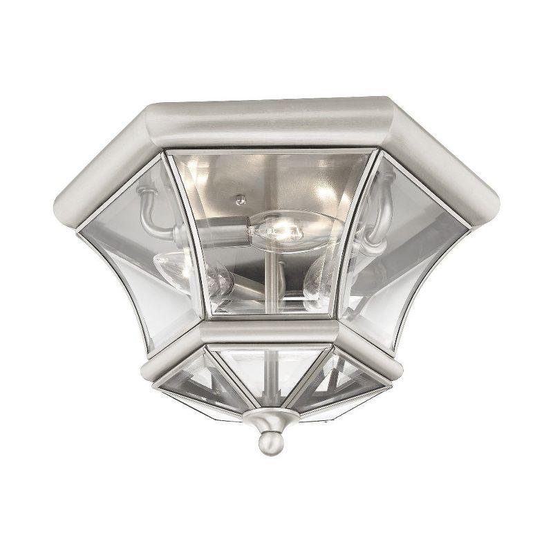 Livex Lighting Monterey/Georgetown 3 - Light Flush Mount in  Brushed Nickel