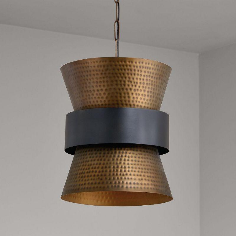 Capital Lighting Loren 1 - Light Pendant in  Patinaed Brass/Dark Zinc