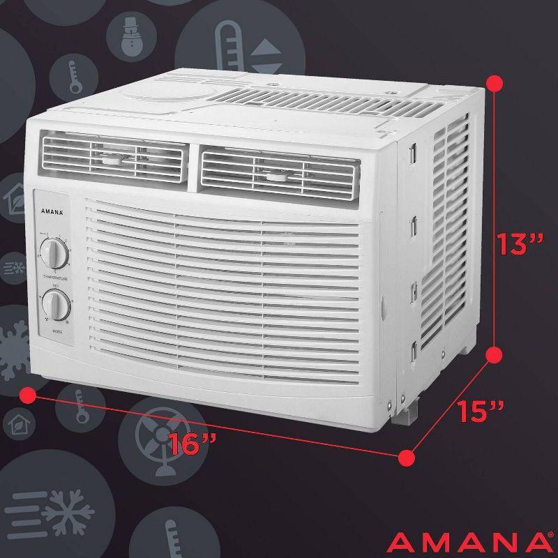 Amana 5,000 BTU Window Air Conditioner, Cools Rooms up to 150 Sq.Ft., White