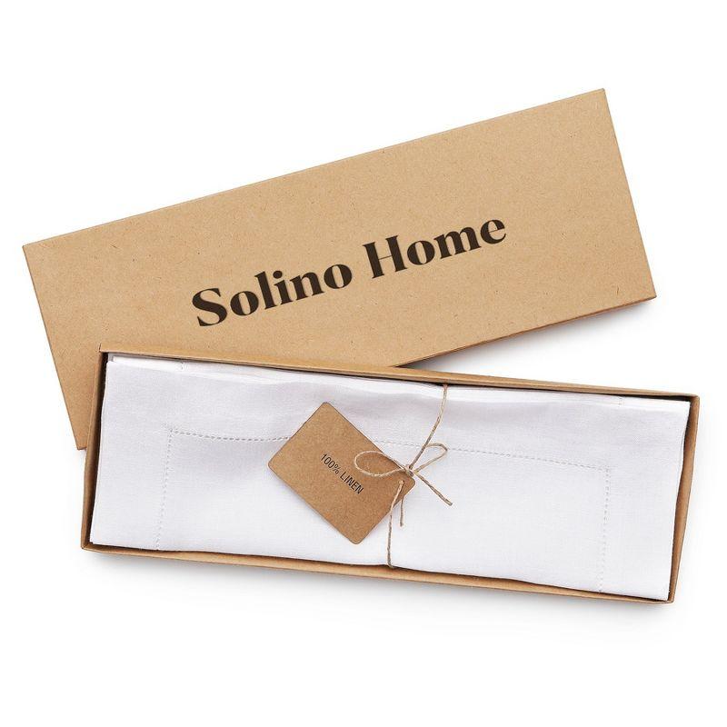 Solino Home 100% Pure Linen Hemstitch Placemats - Classic Hemstitch (Set of 4)
