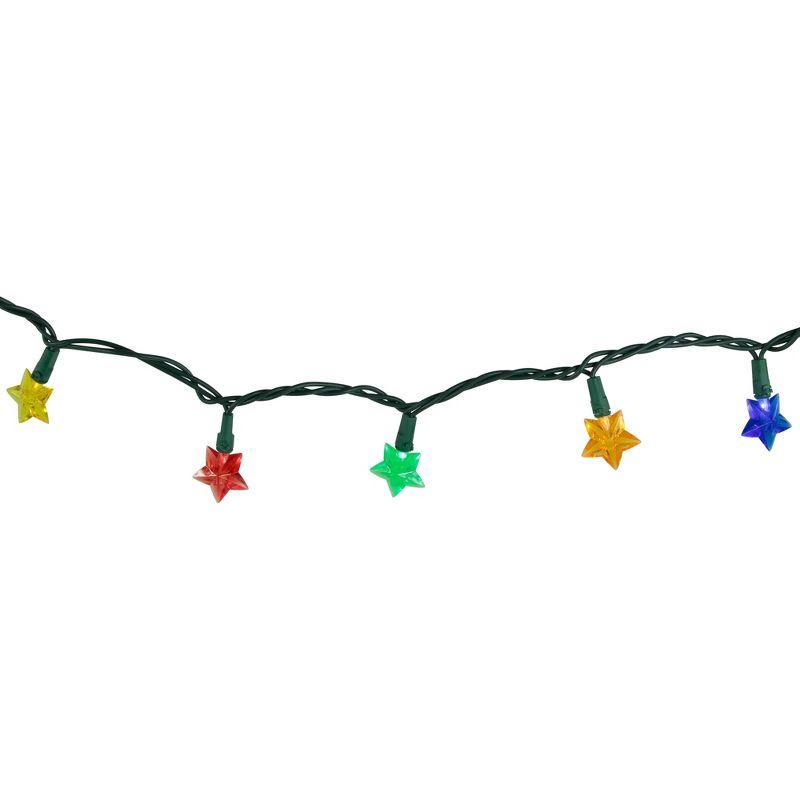 Multi-Colored Star Shaped LED Christmas Tree Lights, 4.5ft