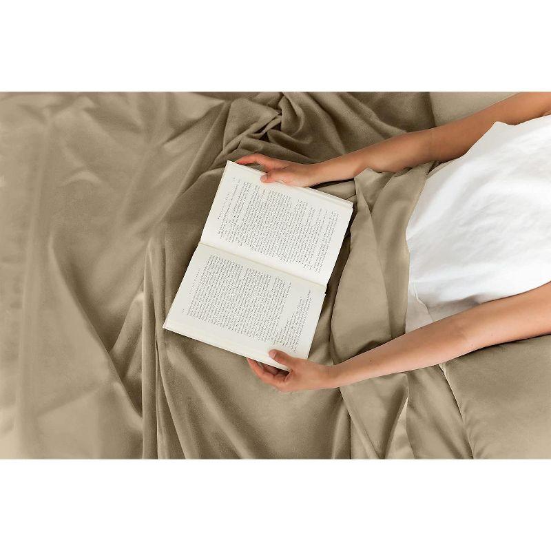 Cream Twin Microfiber Deep Pocket Sheet Set