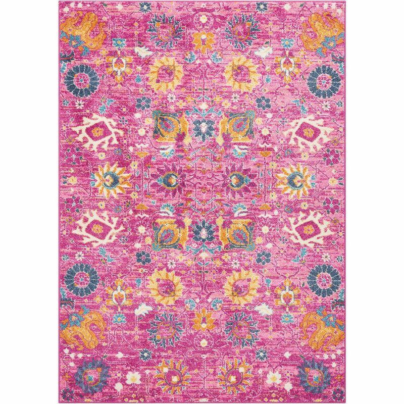 Nourison Passion Bohemian Indoor Rug Fuchsia 6'7" x 9'6"
