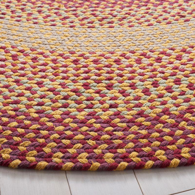Braided BRD651 Flat Weave Indoor Accent Rug - Yellow/Red - 3'x5' Oval - Safavieh