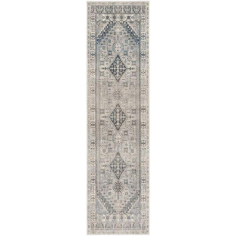 Vintage Persian VTP472 Power Loomed Indoor Runner Rug - Grey/Blue - 2'2"x12' - Safavieh.