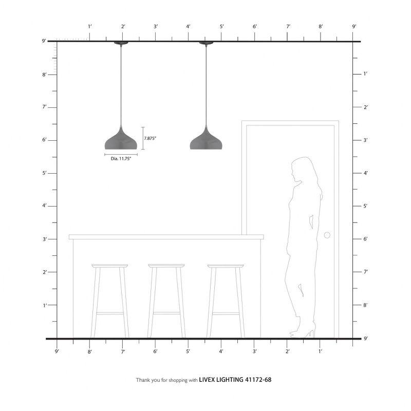 Livex Lighting Amador 1 - Light Pendant in  Shiny Black