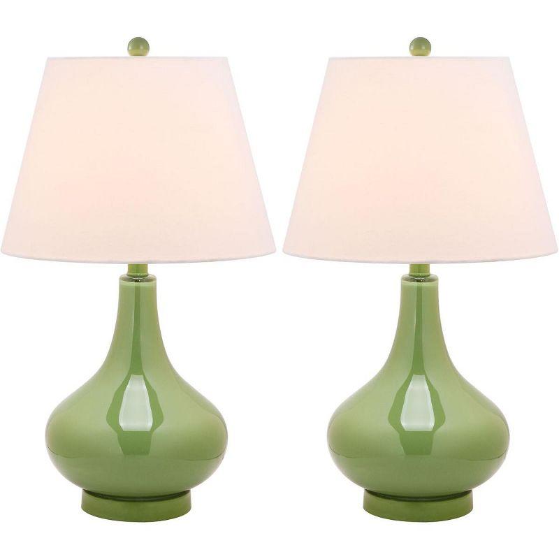 Amy Gourd Table Lamp (Set of 2) - 24 Inch Height - LIT4087 - Green - Safavieh