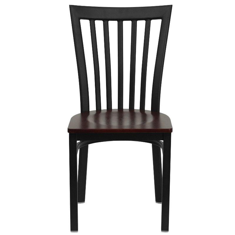 Flash Furniture Black School House Back Metal Restaurant Chair