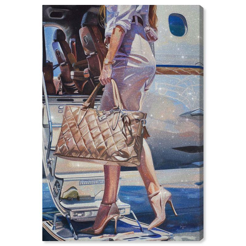 Art Remedy Shapes Abstracts " Layers Of Depth " by Art Remedy on Canvas