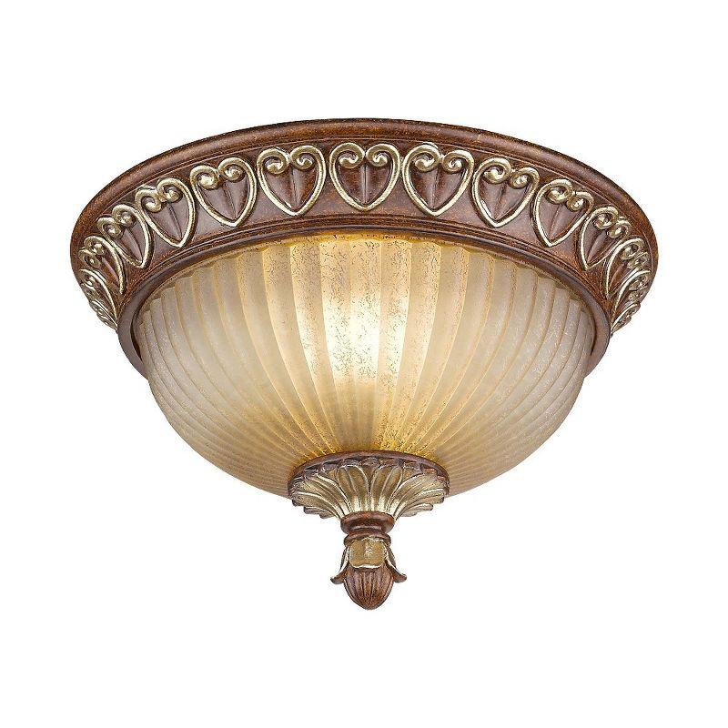 Livex Lighting Villa Verona 2 - Light Flush Mount in  Verona Bronze/Aged Gold Leaf