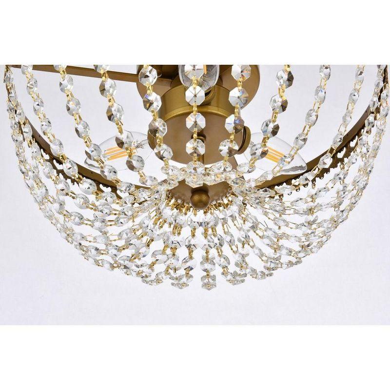 Elegant Lighting Kylie 14 inch flush mount in brass