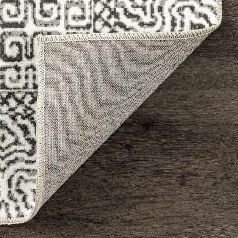 Nuloom Hart Abstract Pet Friendly Machine Washable Area Rug, 8' x 10', Grey
