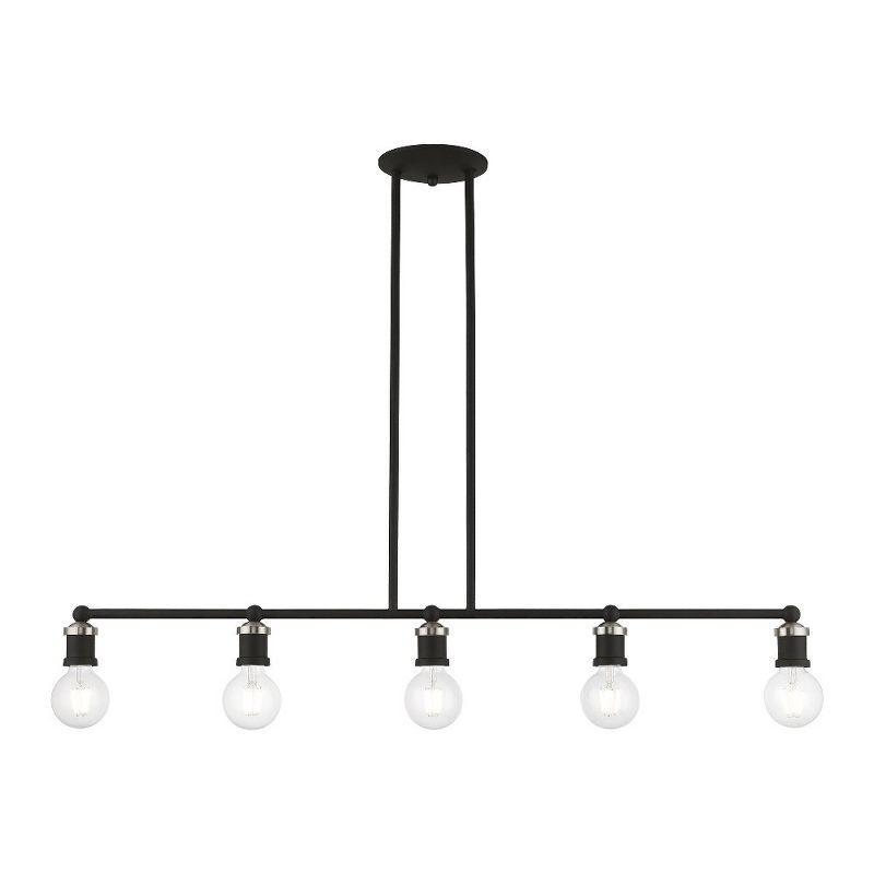 Livex Lighting Lansdale 5 - Light Chandelier in  Black/Brushed Nickel