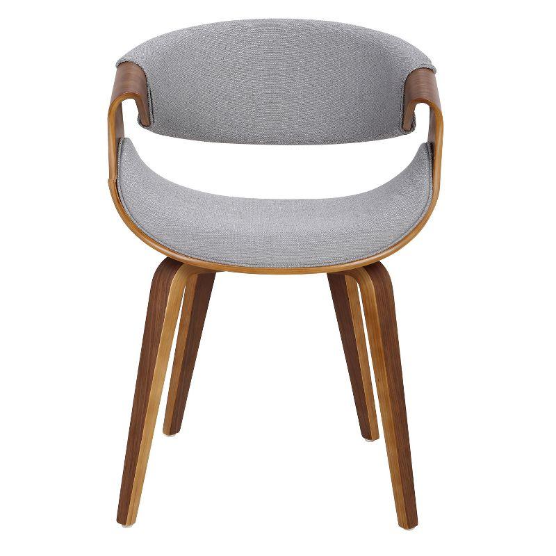 Curvo Mid-Century Modern Dining Accent Chair Gray - Lumisource