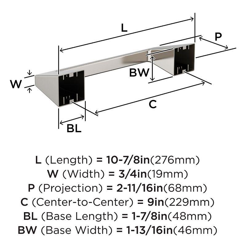 Amerock Blackrock Polished Nickel 9 inch (229mm) Towel Bar