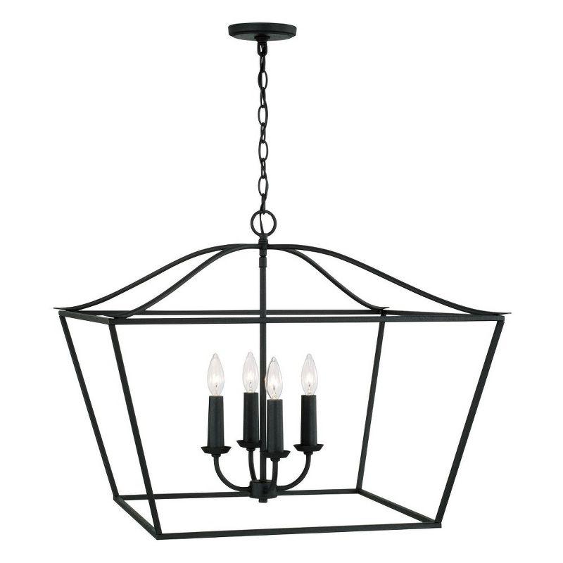 Capital Lighting Grady 4 - Light Dimmable Lantern Square / Rectangle Chandelier