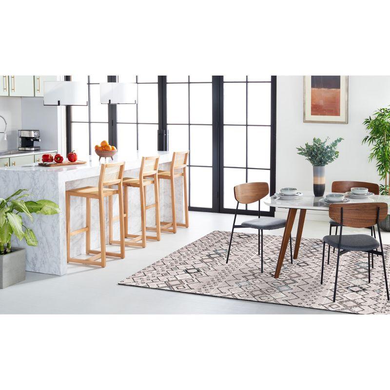 Amsterdam AMS108 Power Loomed Indoor Area Rug - Light Grey/Brown - 5'1"x5'1" - Safavieh