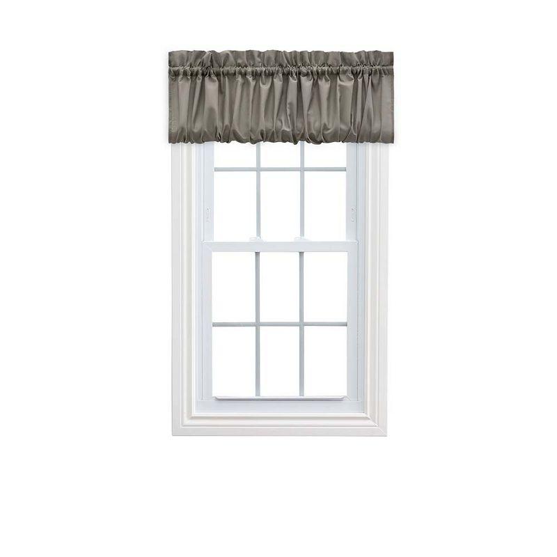 Grey Polyester Cotton Balloon Rod Pocket Valance 60" x 15"