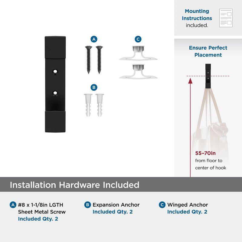Amerock Bray Contemporary Double Prong Decorative Wall Hook