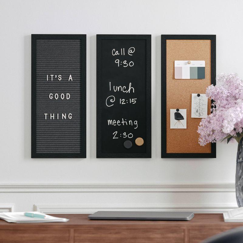 Martha Stewart Thomas Martha Stewart Cork Board, Chalk Board, Letter Board Set with Included Push Pins, Magnets, Liquid Chalk