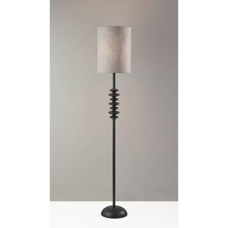 Beatrice Floor Lamp Black - Adesso: Contemporary Design, 68" Tall, Rotary Switch