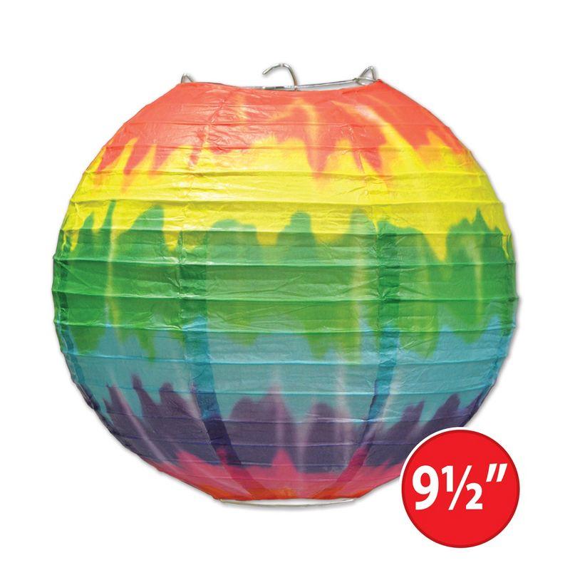 Beistle Tie-Dyed Paper Lanterns, 9.5", (3/Pkg) Multicolored