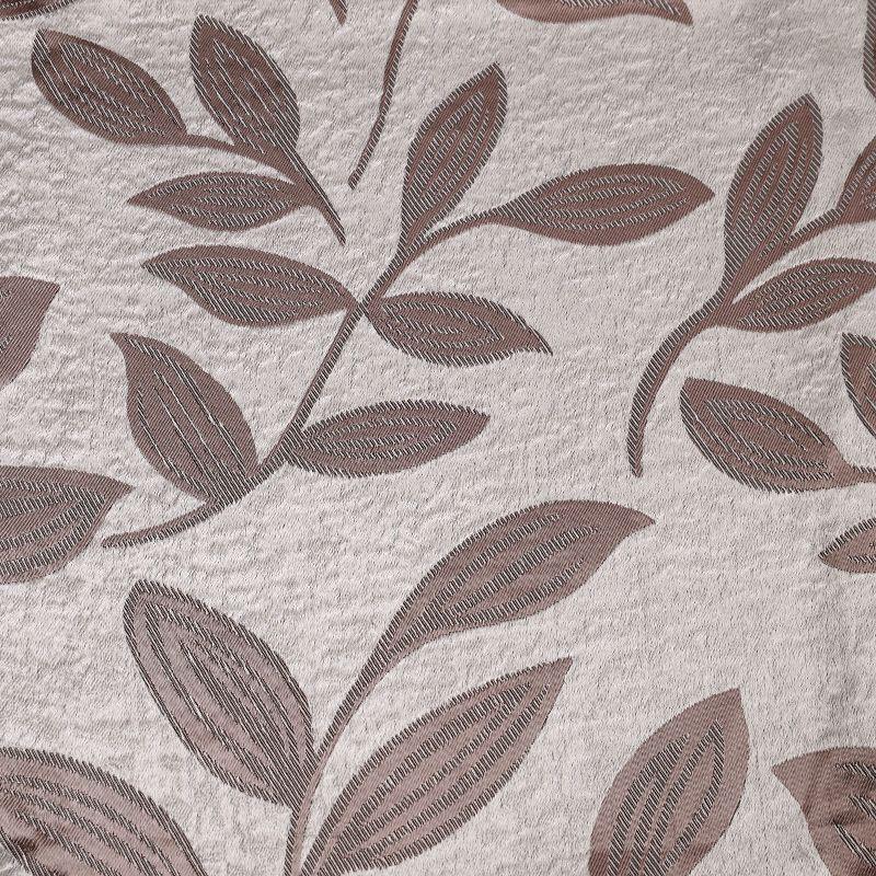 Modern Bohemian Leaves Room Darkening Semi-Blackout Curtains, Set of 2, 52"x63", Espresso - Blue Nile Mills