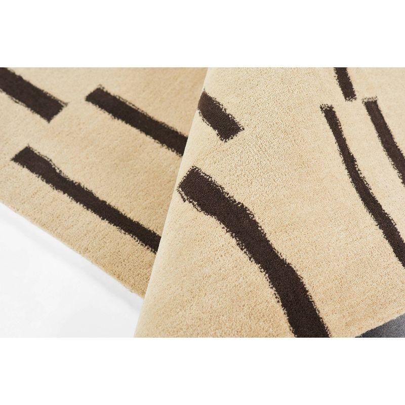 Momeni 8'x10' Simba Safari Handtufted Area Rug Ivory: Wool, Geometric Pattern, Medium Pile, Indoor, Rectangle