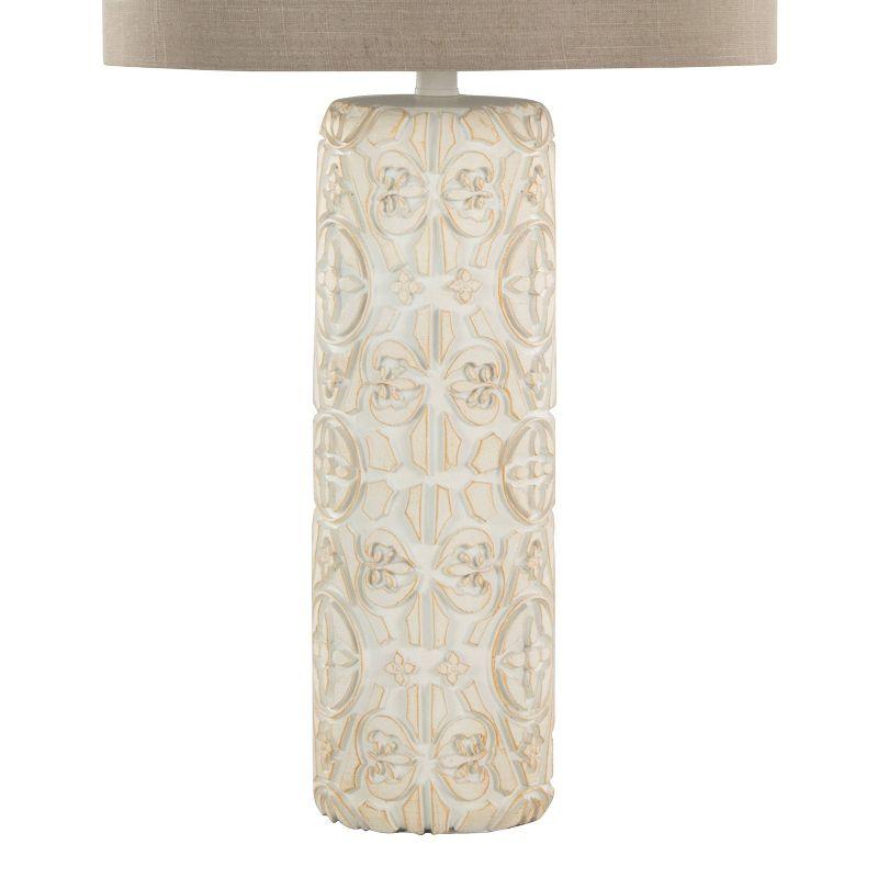 LumiSource (Set of 2) Charlotte 30" Contemporary Polyresin Table Lamps Brushed Taos Brown with Beige Linen Shade from Grandview Gallery: UL Listed