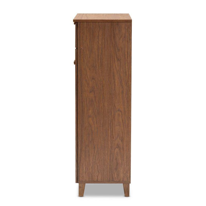 Shelf Wood Shoe Storage Cabinet with Drawer Coolidge - Baxton Studio